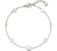 JEWELS BY LEONARDO Armband Ciao Milla • Arm-Kette aus silberfarbenem Edelstahl • eingesetzte Plättchen in verschiedenen Größen • 18-20 cm Länge • Schmuck Geschenk für Frauen • 023312