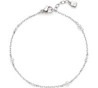 Leonardo Armband Ciao Navina – silberfarbenem Edelstahl, weiße Imitationsperlen, 18–21 cm