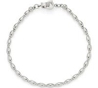 Leonardo Jewels Armband Clip&Mix Lori, Arm-Schmuck aus ovalen Edelstahl-Perlen zum Anhängen von Charms, 18,5 cm Länge, silberfarben, Schmuck Damen, 023742