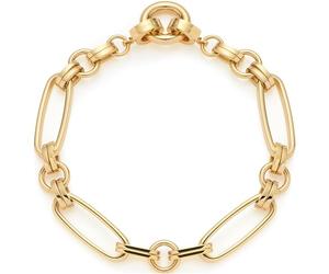 JEWELS BY LEONARDO Armband Clip & Mix Mathilde • Arm-Kette aus goldfarbenem Edelstahl • Verbindungs-Ring zum Anhängen von Charms • massive Kettenglieder • 18,5 cm Länge • Geschenk für Frauen • 024267