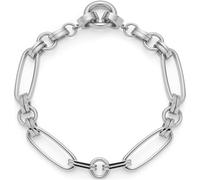 Leonardo Armband Mathilde 026118 – silberfarbener Edelstahl, unterschiedlich große Kettenglieder, 19 cm