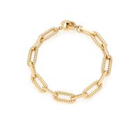 Armband LEONARDO "Moni Clip&Mix, 022233" Armbänder Gr. Edelstahl, gelb (gelbgoldfarben) Damen Trachtenmode (27028554-0)