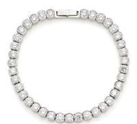 Leonardo Armband Cremona – silberfarbener Edelstahl, klare Zirkonia, 18,5 cm, Damen