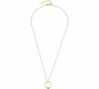 Kette mit Anhänger CIAO BY LEONARDO "Leda CIAO, 023307" Halsketten Gr. Edelstahl, Länge: 65 cm Breite: 22 mm, gelb (gelbgoldfarben, kristallweiß) Damen Ketten mit Anhänger Kristallglas (10345740-0)