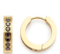 Leonardo Damen-Ohrringe Creolen Inka Nero Goldfarben 024310