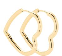 JEWELS BY LEONARDO Creole Lulu • 1 Paar Klapp-Kreolen aus goldfarbenem Edelstahl • klare Linienführung in verspielter Herzform • 024911