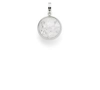 JEWELS BY LEONARDO Damen Anhänger Snowball Darlin's Edelstahl/silberfarben weiß Darlin's Clip groß Schneeball rund Kreis Kugel 011283