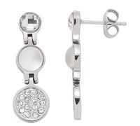 JEWELS BY LEONARDO Damen-Ohrstecker Alexia, Edelstahl mit Glassteinen, Perlmutt und Kristallen, Größe (B/H/T): 8/25/13mm, 016512