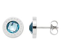 Leonardo Ohrstecker aus Edelstahl blau