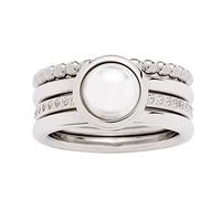 LEONARDO Fingerring »Perla 3er Ring 17 Finger Schmuck Edelstahl Imitati«