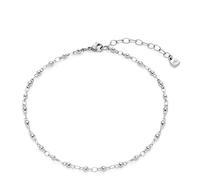 JEWELS BY LEONARDO Fußkette Ciao Cilla • Fuss-Kettchen aus silberfarbenem Edelstahl • minimalistisches Design mit eingesetzen Perlen • 24-29 cm Länge • Geschenk für Damen • 021236