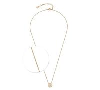 Leonardo Halskette Catherine 025407 Damen – goldfarbener Edelstahl Anker-Kette Zirkonia 45-50 cm