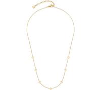 JEWELS BY LEONARDO Halskette Ciao Janna • feine Spiegelanker-Kette aus goldfarbenem Edelstahl • stilisierten Kleeblatt-Ornamenten • 42-47 cm Länge • Schmuck Geschenk für Frauen • 023940