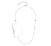 JEWELS BY LEONARDO Halskette Ciao Milla – kurze silberfarbene Edelstahlkette, Plättchen, 42–47 cm