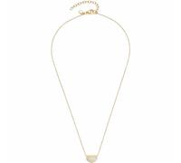 JEWELS BY LEONARDO Halskette Ciao Mimo • Anker-Kette aus goldfarbenem Edelstahl • halbkreisförmigem Perlmutt Anhänger • 42-47 cm Länge • Schmuck Geschenk für Frauen • 023300