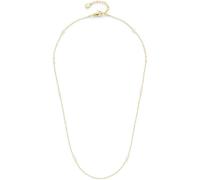 JEWELS BY LEONARDO Halskette Ciao Navina • kurze Anker-Kette aus goldfarbenem Edelstahl • filigrane, weiße Imitationsperlen • 42-47 cm Länge • Schmuck Geschenk Damen • 024583