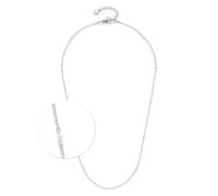 JEWELS BY LEONARDO Halskette Ciao Navina, kurze Kette aus silberfarbenem Edelstahl, filigrane, weiße Imitationsperlen, 42-47 cm Länge, Schmuck Geschenk, 024452