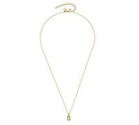 Leonardo Halskette Ciao Sofia – Ankerkette goldfarben Edelstahl, mintgrüner Glaskristall, 42–47 cm