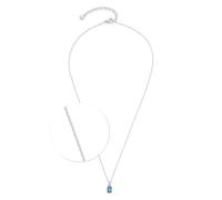 JEWELS BY LEONARDO Halskette Ciao Sophia, kurze Kette aus silberfarbenem Edelstahl, blauer Glaskristall, 42-47 cm Länge, Schmuck Geschenk, 024473