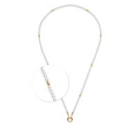 Leonardo Halskette Christa Clip & Mix 025567 – goldfarben, weiße Imitationsperlen, 70–71,3cm