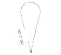 JEWELS BY LEONARDO Halskette Clip & Mix Consenza, lange Kette aus silberfarbenem Edelstahl, in sich gedrehte Kettenglieder, 70-71,3 cm Länge, Schmuck Geschenk, 024442