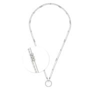 JEWELS BY LEONARDO Halskette Clip & Mix Ilvi, lange Kette aus silberfarbenem Edelstahl, unterschiedlich geformte Edelstahlperlen, 70-72,4 cm Länge, Schmuck Geschenk, 024446