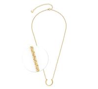 JEWELS BY LEONARDO Halskette Clip & Mix Maisy • kurze Anker-Kette aus goldfarbenem Edelstahl • halb offener Ring bietet Platz für Anhänger • 45-52 cm Länge • Schmuck Geschenk für Frauen,024931