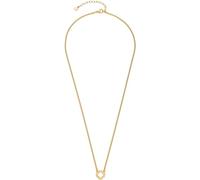 Leonardo Jewels Halskette Clip&Mix Orlanda, Kette aus Edelstahl mit Kleeblatt-Element zum Anhängen von Charms, 50-55 cm Länge, feine Venezianer-Kette, goldfarben, Geschenk für Frauen, 023735