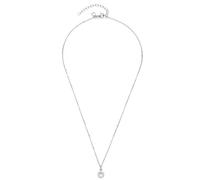 Kette mit Anhänger LEONARDO "Isa Sommer Special, 022872, 022874, 022876" Halsketten Gr. Edelstahl, Länge: 47 cm Breite: 1 mm, silberfarben (edelstahlfarben, kristallweiß, kristallweiß) Damen Ketten mit Anhänger Kristallglas oder Süßwasserzuchtperle (67703445-0)