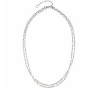 Kette ohne Anhänger LEONARDO "Halskette Mirella, 023336" Halsketten Gr. Edelstahl-Perlen, Länge: 50 cm Breite: 6 mm, silberfarben (edelstahlfarben, weiß) Damen Ketten ohne Anhänger mit Süßwasserzuchtperle (51671349-0)