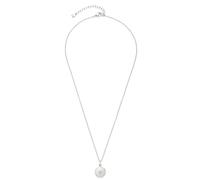 Kette mit Anhänger LEONARDO "Santina, 022438" Halsketten Gr. Edelstahl, Länge: 50 cm Breite: 1 mm, silberfarben (edelstahlfarben, kristallweiß, perlmuttfarben, kristallweiß) Damen Ketten mit Anhänger Kristallglas - Perlmutt (38174316-0)