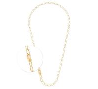 JEWELS BY LEONARDO Halskette Tory • lange Glieder-Kette aus goldfarbenem Edelstahl • luftige, große Kettenglieder in weicher Rautenform • 80 cm Länge • Schmuck Geschenk für Frauen • 024920