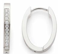 JEWELS BY LEONARDO Kreolen Beauty's Ronia 1 Paar • Klapp-Creolen aus silberfarbenem Edelstahl • eingefasste Zirkonia-Steine • kombinierbar mit Beauty's Anhängern • Schmuck Geschenk für Frauen • 023245