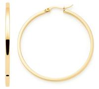 JEWELS BY LEONARDO Kreolen Marli 1 Paar • Ohr-Schmuck aus goldfarbenem Edelstahl • große, schlichte Hoop-Ringe • Schmuck Geschenk für Frauen • 023576