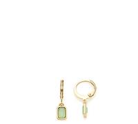 JEWELS BY LEONARDO Ohrhänger Ciao Sofia 1 Paar • Ohr-Ringe aus goldfarbenem Edelstahl • beweglicher mintgrüner Glaskirstall • Schmuck Geschenk für Frauen • 021653