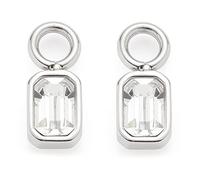 Leonardo Jewels Beauty's Anhänger für Damen Ohrringe 2er Set, Tildi, Edelstahl mit rechteckigem Glas-Kristall, Silber, 022909