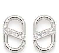 JEWELS BY LEONARDO Ohrringe Anhänger Narea Beauty's, 1 Paar Charms Anhänger aussilberfarbenem Edelstahl, Schiffsanker-Kettenglieder mit eingesetzten zirkonia Steinchen, Schmuck Damen Geschenk, 024278