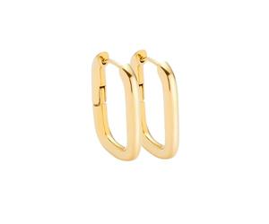 JEWELS BY LEONARDO Ohrringe Bernice • 1 Paar Creolen aus goldfarbenem Edelstahl • geometrische Form • kombinierbar mit Beauty's Charms • Schmuck Geschenk für Frauen • 025454