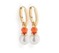 Leonardo Schmuck Damen-Ohrringe Creolen Selora gold weiß 026890