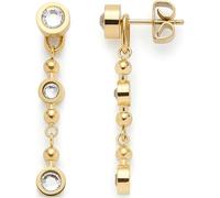 JEWELS BY LEONARDO Ohrstecker Bobby • 1 Paar Ohr-Hänger aus goldfarbenem Edelstahl • runder Stein mit abnehmbarer Verlängerung • Schmuck Geschenk für Frauen • 024808