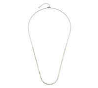 Leonardo Piera Halskette aus Edelstahl 1 Stück, mittellange bicolor Perlenkette, Kette aus würfelförmigen Edelstahl-Perlen, Damenschmuck, 021464