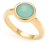 Fingerring LEONARDO "Bea, 023061, 023062, 023063" Fingerringe Gr. 17, Edelstahl, 2,8 mm, blau (gelbgoldfarben, türkis, türkis) Damen Fingerringe mit Glasstein (18449350-17)