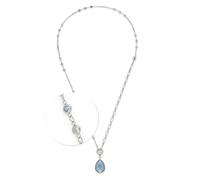 Leonardo 024934 Damen-Halskette Set Vicky Edelstahl/Blau 50 cm Clip & Mix