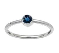 JEWELSTREZORO Laborgezüchteter Londoner Blautopas Edelstein-für Herren und Damen alle Größen 925er-SterlingSilber Stilvoller handgefertigter Band Ring Geschenkartikel Schmuck TSR107AT_13 (59 (18.8))