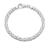 JEWLIX Königsarmband aus 925er Sterling Silber 6mm - 21cm Länge