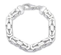 JEWLIX Massives Königsarmband aus 925 Silber 10mm für Herren (Länge: 21cm)