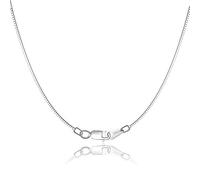 Jewlpire Silberkette Damen 925 0.8mm Kastenkette Kette Silber 925 ohne Anhänger - Halskette Damen Silber 925 Halskette Silber Superdünn & Stark Silber Kette Halskette in 50 cm