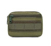 JEYANG Tactical Molle Pouch Double Layer Portable Zipper Package Kleine Hüfttasche EDC-Tasche Multifunktionale Utility Pouch Hängendes Zubehör für Wandern, Jagen, Camping,Grün