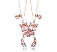 JEYORZY 2er Set Freundschafts-Anhänger-Halsketten für Mädchen, Best Friends-Kette mit Gravur, ideales Geburtstagsgeschenk für beste Freunde, symbolische Freundschaftskette für 2 Mädchen,