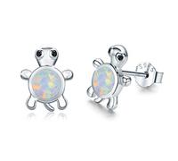 JFASHOP Hase Opal Ohrstecker 925 Silber | Süße Hasen Ohrringe | Für Damen & Kinder